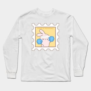 Bunny Cheerleader: Stamps of Resilience and Unwavering Spirit! Long Sleeve T-Shirt